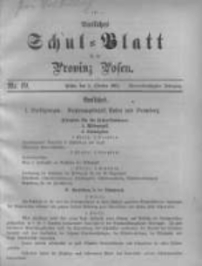 Amtliches Schul-Blatt f&uuml;r die Provinz Posen 1901.10.05 Jg.34 Nr19