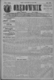 Orędownik: najstarsze ludowe pismo narodowe i katolickie w Wielkopolsce 1912.08.01 R.42 Nr173