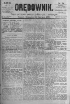 Orędownik: pismo poświęcone sprawom politycznym i sp&oacute;łecznym. 1880.06.24 R.10 nr75