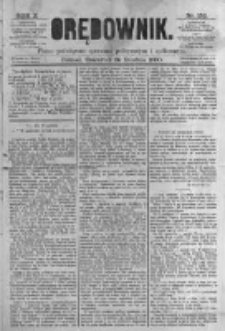 Orędownik: pismo poświęcone sprawom politycznym i spółecznym. 1880.12.30 R.10 nr156