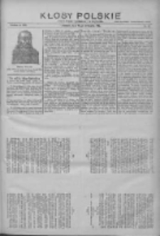 Kłosy Polskie: dodatek literacki i powieściowy do "Orędownika" 1912.09.15 Nr37