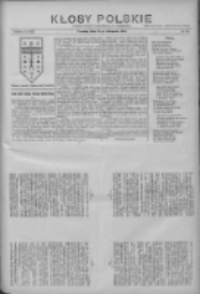 Kłosy Polskie: dodatek literacki i powieściowy do "Orędownika" 1912.11.17 Nr46