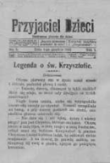 Przyjaciel Dzieci: ilustrowane pisemko dla dzieci: dodatek bezpłatny dodatek do Orędownika 1912.12.01 R.1 Nr5