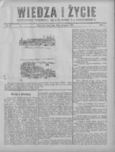 Wiedza i Życie: bezpłatny tygodnik ilustrowany do "Orędownika" 1912.11.20 R.1 Nr8