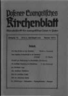 Posener Evangelisches Kirchenblatt: Monatsschrift f&uuml;r evangelisches Leben in Polen. 1938 Jahrgang 16 nr10-11