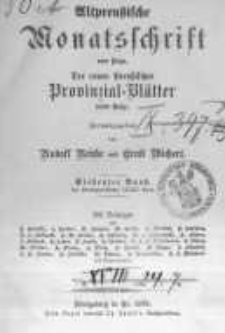 Altpreussische Monatsschrift, Der Neuen Preussischen Provinzial-Blätter. 1870 Bd.7