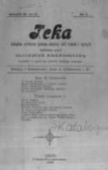 Teka: czasopismo poświęcone sprawom młodzieży szkół średnich i wyższych wydawane przez młodzież akademicką. 1900 R.2 nr1