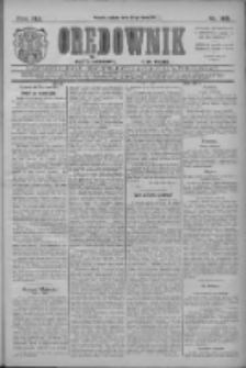 Orędownik: najstarsze ludowe pismo narodowe i katolickie w Wielkopolsce 1911.07.22 R.41 Nr165