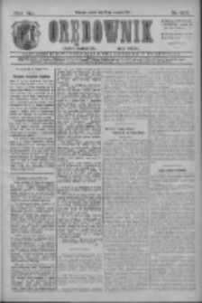 Orędownik: najstarsze ludowe pismo narodowe i katolickie w Wielkopolsce 1911.08.18 R.41 Nr187