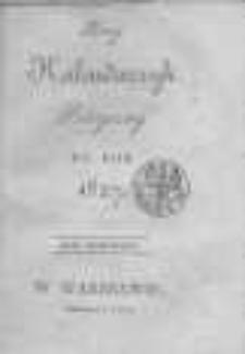 Nowy Kalendarzyk Polityczny na Rok 1827