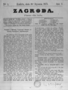 Zagroda: pismo dla ludu. 1875.01.08 R.5 nr1