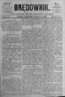Orędownik: pismo poświęcone sprawom politycznym i spółecznym. 1881.01.13 R.11 nr6