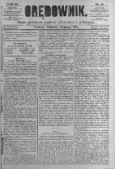 Orędownik: pismo poświęcone sprawom politycznym i spółecznym. 1881.02.01 R.11 nr14