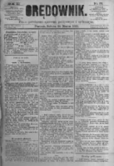 Orędownik: pismo poświęcone sprawom politycznym i spółecznym. 1881.03.26 R.11 nr37
