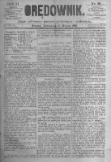 Orędownik: pismo poświęcone sprawom politycznym i spółecznym. 1881.03.31 R.11 nr39