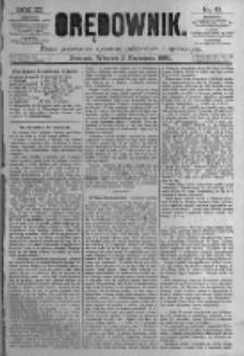 Orędownik: pismo poświęcone sprawom politycznym i spółecznym. 1881.04.05 R.11 nr41