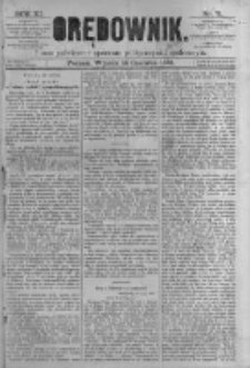 Orędownik: pismo poświęcone sprawom politycznym i spółecznym. 1881.06.14 R.11 nr71