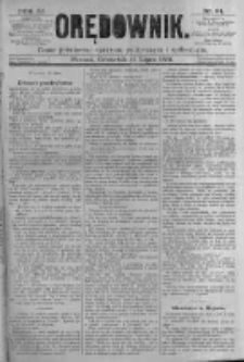 Orędownik: pismo poświęcone sprawom politycznym i spółecznym. 1881.07.14 R.11 nr84