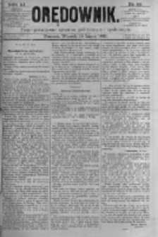 Orędownik: pismo poświęcone sprawom politycznym i spółecznym. 1881.07.19 R.11 nr86