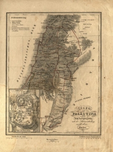 Karte von Palästina oder dem heiligen Lande nach der Stammeintheilung sowohl als Zeit Jesu