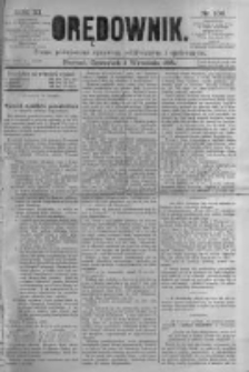 Orędownik: pismo poświęcone sprawom politycznym i spółecznym. 1881.09.01 R.11 nr108