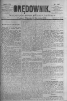Orędownik: pismo poświęcone sprawom politycznym i spółecznym. 1881.12.13 R.11 nr167