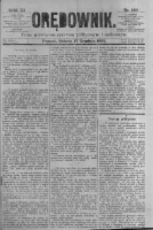 Orędownik: pismo poświęcone sprawom politycznym i spółecznym. 1881.12.17 R.11 nr169