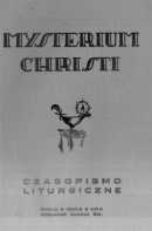 Mysterium Christi: czasopismo liturgiczne. 1937/8 R.9 nr5