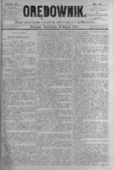 Orędownik: pismo poświęcone sprawom politycznym i spółecznym. 1881.07.21 R.11 nr87