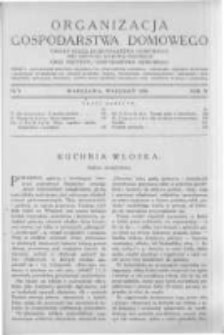 Organizacja Gospodarstwa Domowego: organ Sekcji Gospodarstwa Domowego przy Instytucie Naukowej Organizacji oraz Instytutu Gospodarstwa Domowego. 1930 R.4 nr9