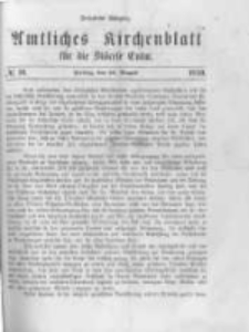 Amtliches Kirchenblatt für die Diöcese Culm. 1870.08.26 no.10