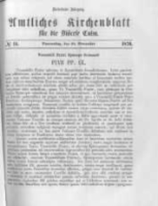Amtliches Kirchenblatt für die Diöcese Culm. 1870.11.24 no.14