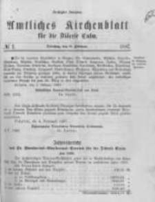 Amtliches Kirchenblatt für die Diöcese Culm. 1887.02.08 no.1