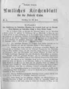 Amtliches Kirchenblatt für die Diöcese Culm. 1887.07.26 no.5