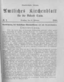 Amtliches Kirchenblatt für die Diöcese Culm. 1888.02.14 no.1