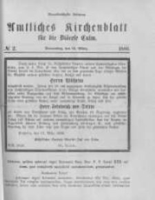 Amtliches Kirchenblatt für die Diöcese Culm. 1888.03.15 no.2