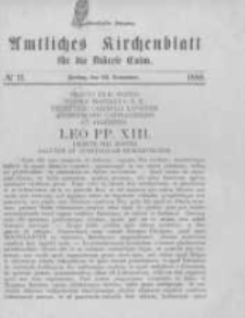 Amtliches Kirchenblatt für die Diöcese Culm. 1888.11.23 no.11