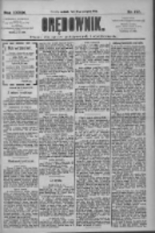 Orędownik: pismo dla spraw politycznych i społecznych 1909.08.29 R.39 Nr197