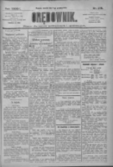 Orędownik: pismo dla spraw politycznych i społecznych 1909.12.07 R.39 Nr279