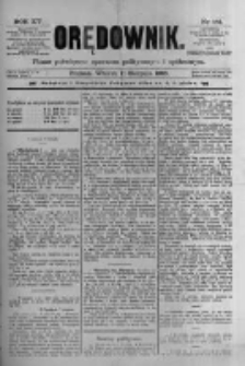 Orędownik: pismo poświęcone sprawom politycznym i spółecznym 1885.08.11 R.15 Nr181