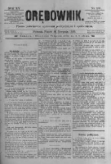 Orędownik: pismo poświęcone sprawom politycznym i spółecznym 1885.08.21 R.15 Nr189