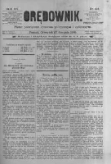 Orędownik: pismo poświęcone sprawom politycznym i spółecznym 1885.08.27 R.15 Nr194
