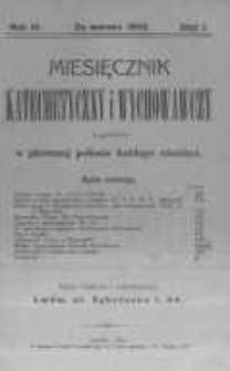 Miesięcznik Katechetyczny i Wychowawczy. 1913 R.3 nr3