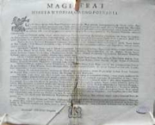 [Obwieszczenie magistratu miasta Poznania. 29.03.1792]