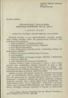 Sprawozdanie z działalności Biblioteki Kórnickiej PAN za 1979 r. Pamiętnik Biblioteki Kórnickiej Z. 18.