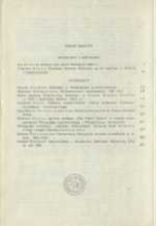 Treść zeszytu 20. Pamiętnik Biblioteki Kórnickiej Z. 20.