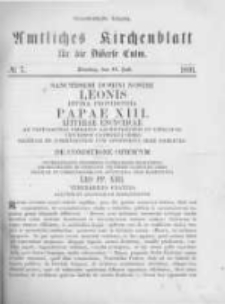Amtliches Kirchenblatt für die Diöcese Culm. 1891.07.14 no.7