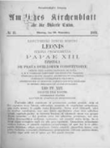 Amtliches Kirchenblatt für die Diöcese Culm. 1891.11.30 no.11