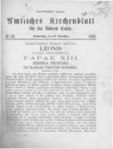 Amtliches Kirchenblatt für die Diöcese Culm. 1891.12.31 no.12