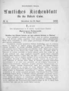 Amtliches Kirchenblatt für die Diöcese Culm. 1892.04.30 no.4